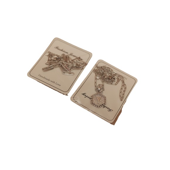 New‎ Layered Necklace Initial Y Silver Toned large links - Picture 2 of 3